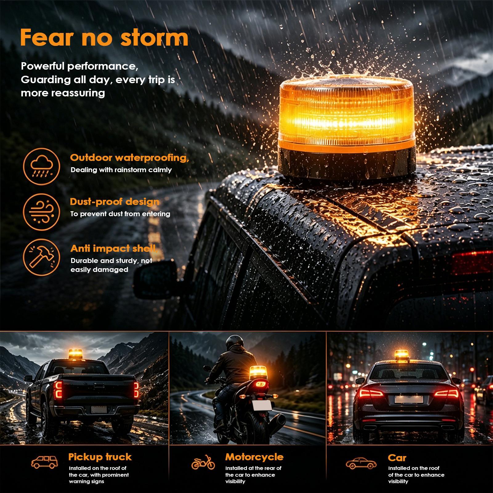 LED Beacon Light Amber Flashin - Sos Light Strobe recension och pris